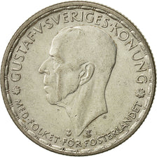 Svezia, Gustaf V, Krona, 1948, BB, Argento, KM:814