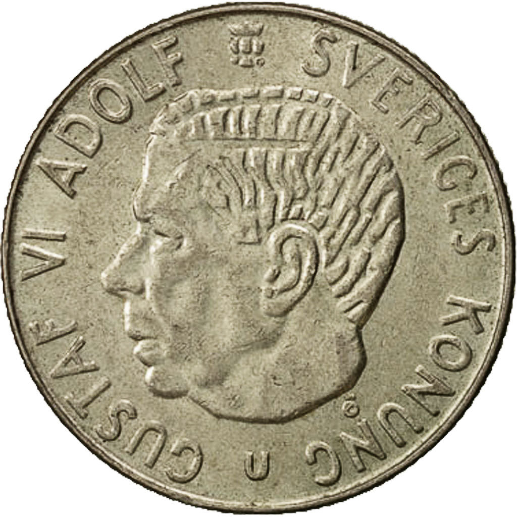 Schweden, Gustaf VI, Krona, 1965, VZ, Silber, KM:826