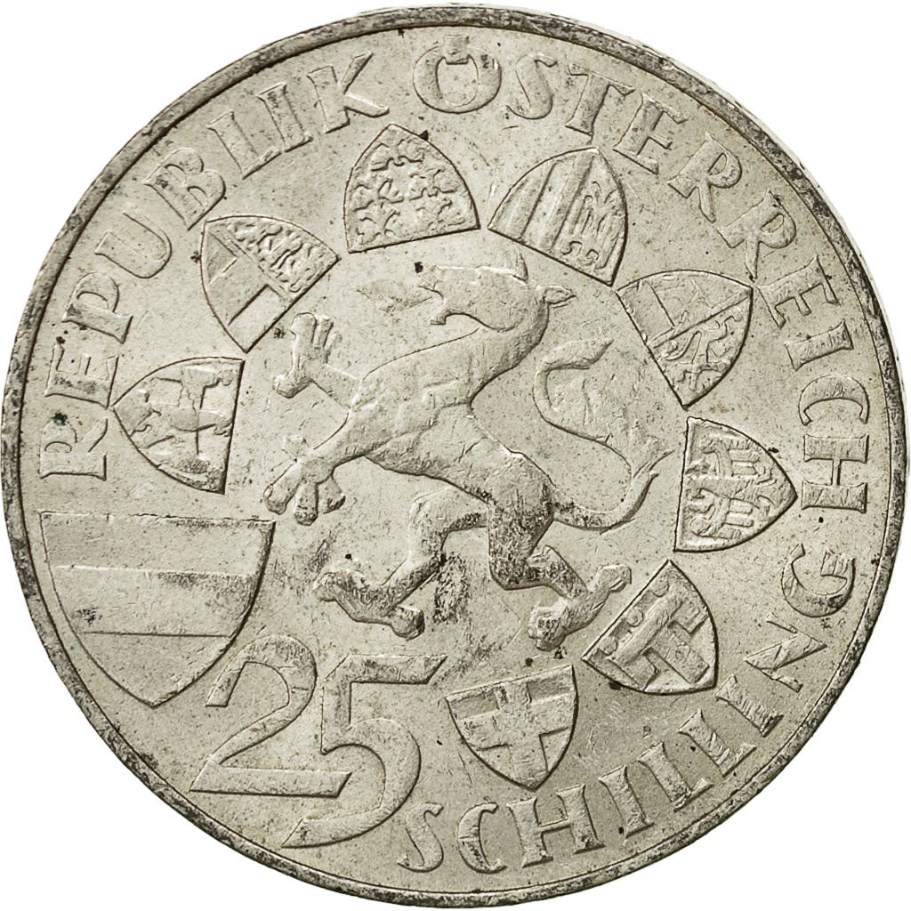 Österreich, 25 Schilling, 1959, SS+, Silber, KM:2887