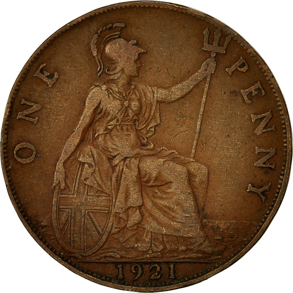 Grande-Bretagne, George V, Penny, 1921, B+, Bronze, KM:810