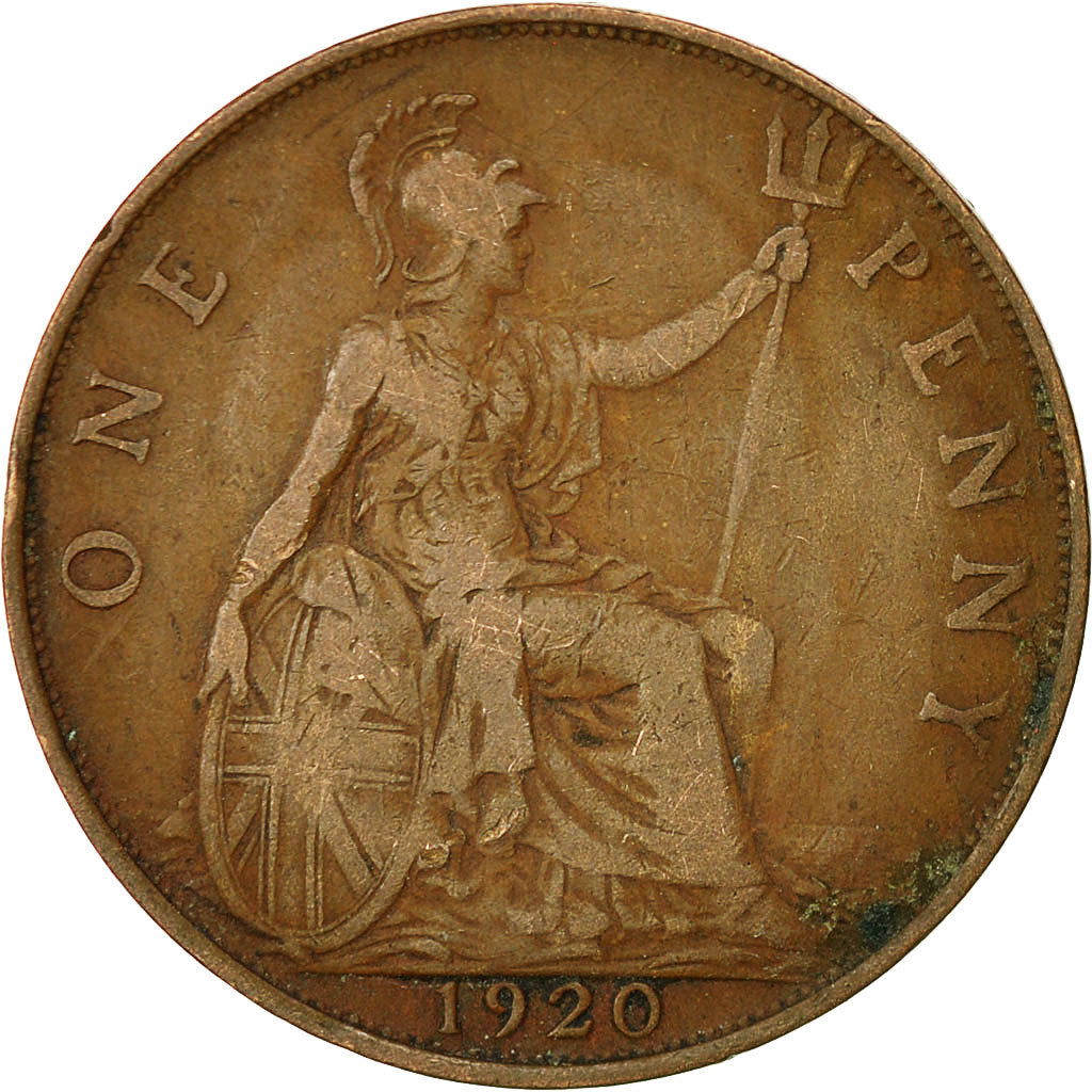 Grande-Bretagne, George V, Penny, 1920, B+, Bronze, KM:810