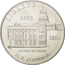 UNITED STATES, Dollar, 2001, U.S. Mint, KM #324, MS(63), Silver, 26.87