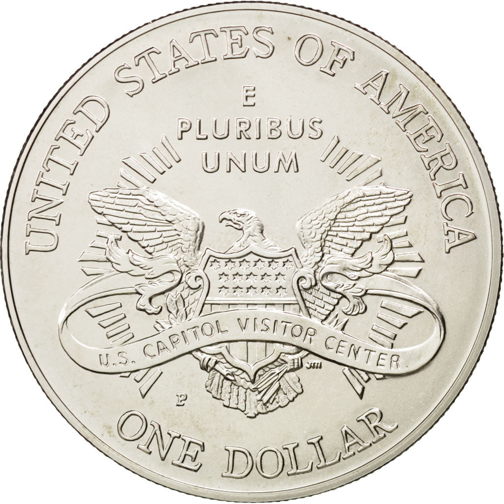 UNITED STATES, Dollar, 2001, U.S. Mint, KM #324, MS(63), Silver, 26.87