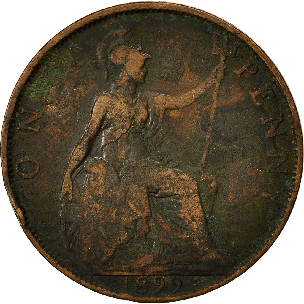 Gran Bretagna, Victoria, Penny, 1899, B, Bronzo, KM:790