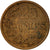Luxemburg, Charlotte, 25 Centimes, 1946, S+, Bronze, KM:45