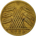 GERMANIA, REPUBBLICA DI WEIMAR, 10 Reichspfennig, 1926, Karlsruhe, BB