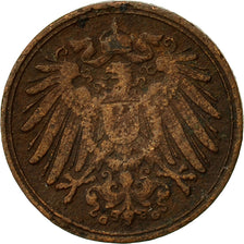 GERMANY - EMPIRE, Wilhelm II, Pfennig, 1907, Karlsruhe, VF(20-25), Copper, KM:10