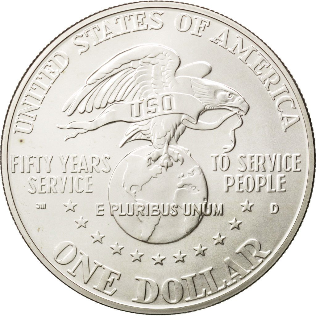 UNITED STATES, Dollar, 1991, U.S. Mint, KM #232, MS(63), Silver, 38.1, 26.81