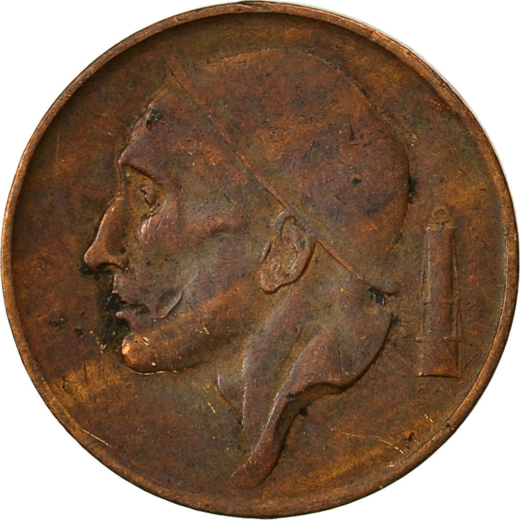 Belgio, 50 Centimes, 1955, MB+, Bronzo, KM:144