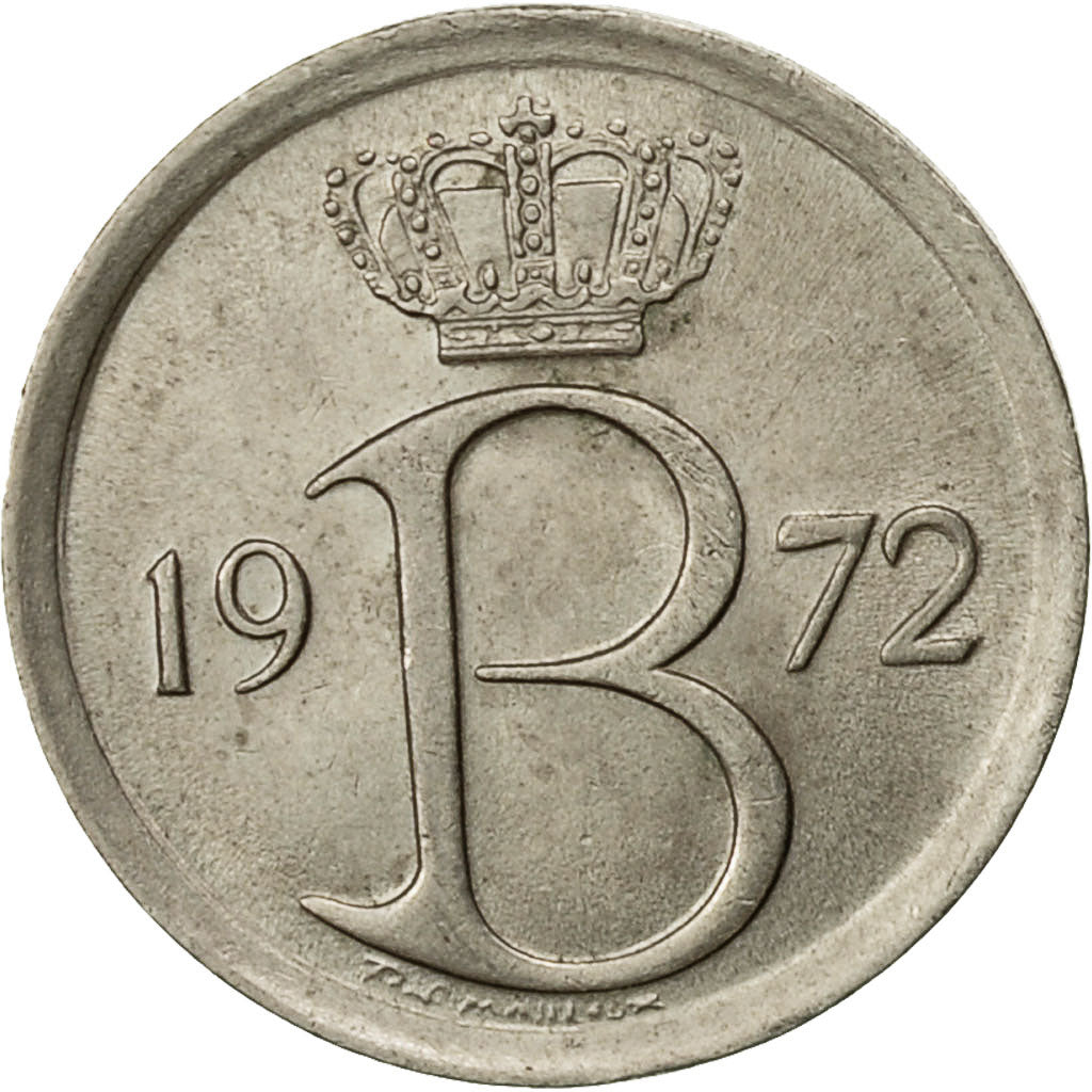 Belgio, 25 Centimes, 1972, Brussels, SPL-, Rame-nichel, KM:153.1