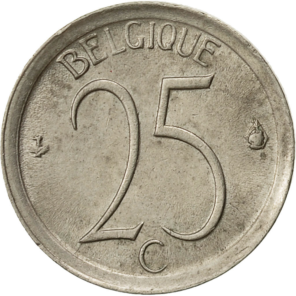 Belgio, 25 Centimes, 1972, Brussels, SPL-, Rame-nichel, KM:153.1