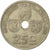 Moneta, Belgia, 25 Centimes, 1938, EF(40-45), Mosiądz niklowy, KM:115.1