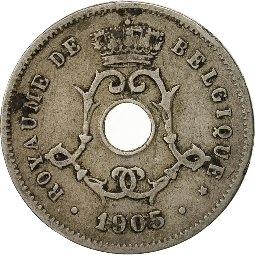 Belgien, 5 Centimes, 1905, S+, Copper-nickel, KM:54