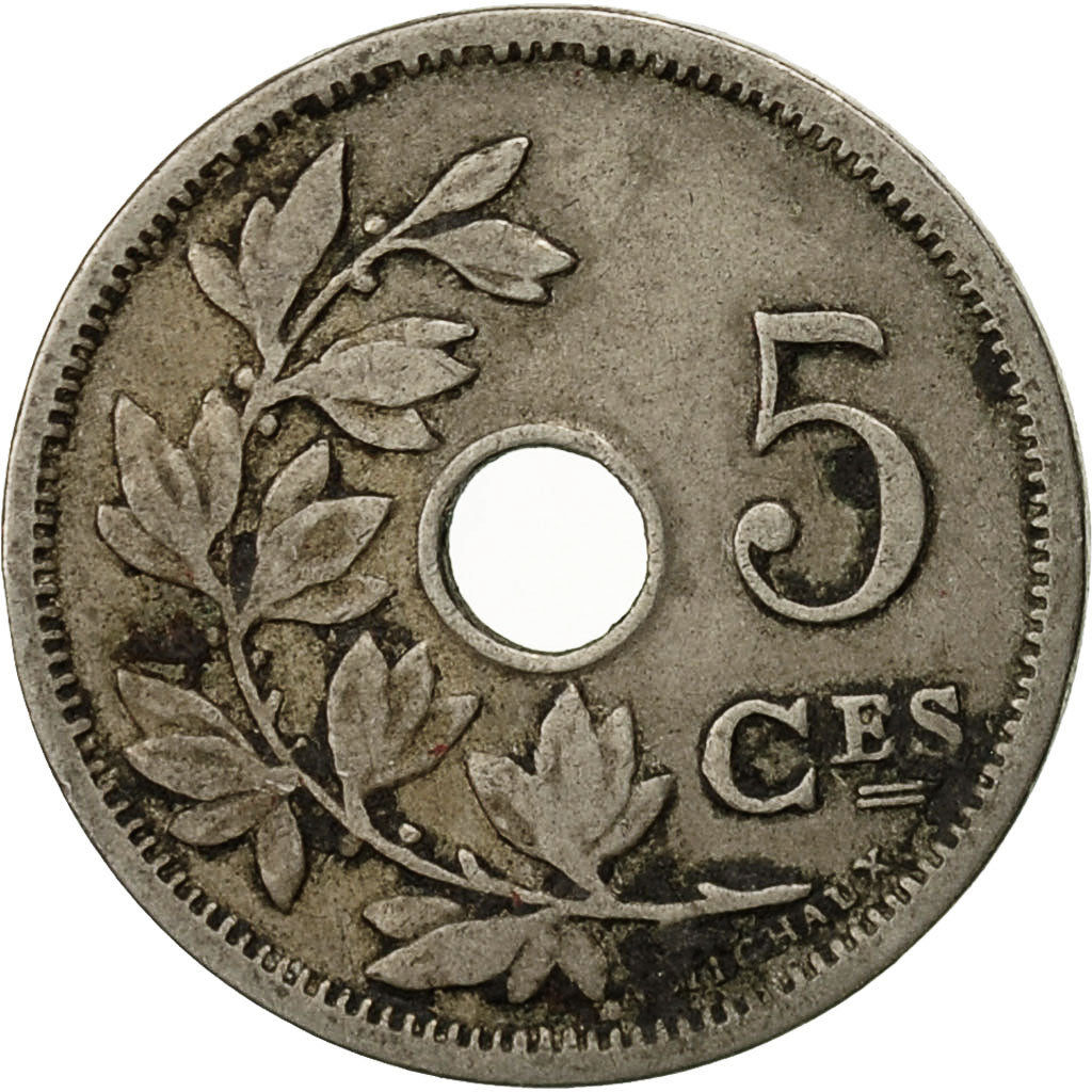 Belgien, 5 Centimes, 1905, S+, Copper-nickel, KM:54