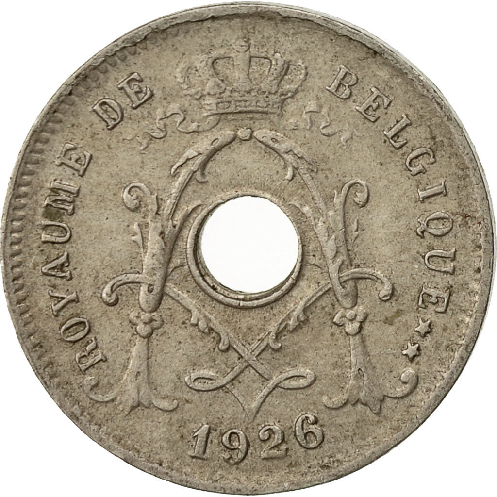Belgio, 5 Centimes, 1926, MB+, Rame-nichel, KM:66