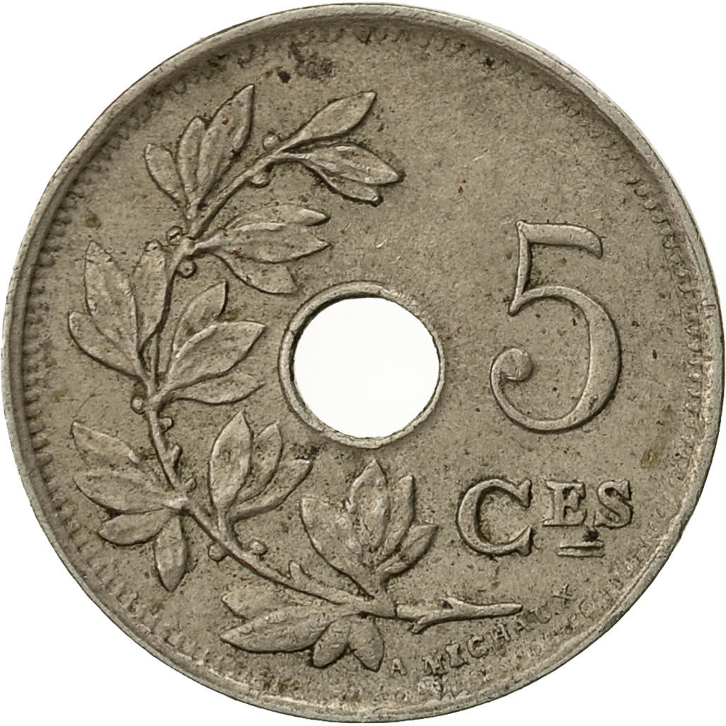 Belgio, 5 Centimes, 1926, MB+, Rame-nichel, KM:66