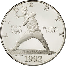 UNITED STATES, Dollar, 1992, U.S. Mint, KM #234, MS(65-70), Silver, 38.1, 26.68