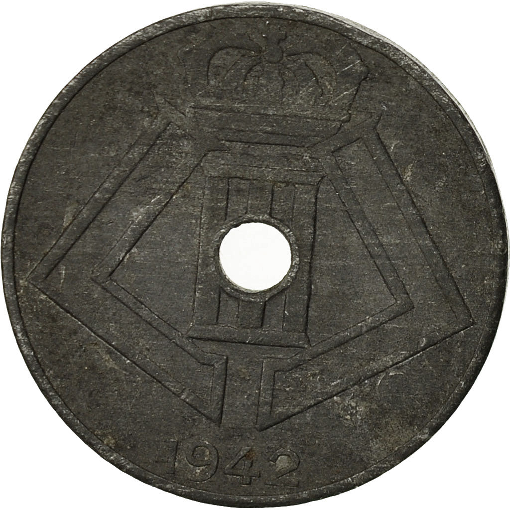 Belgio, 10 Centimes, 1942, MB, Zinco, KM:125