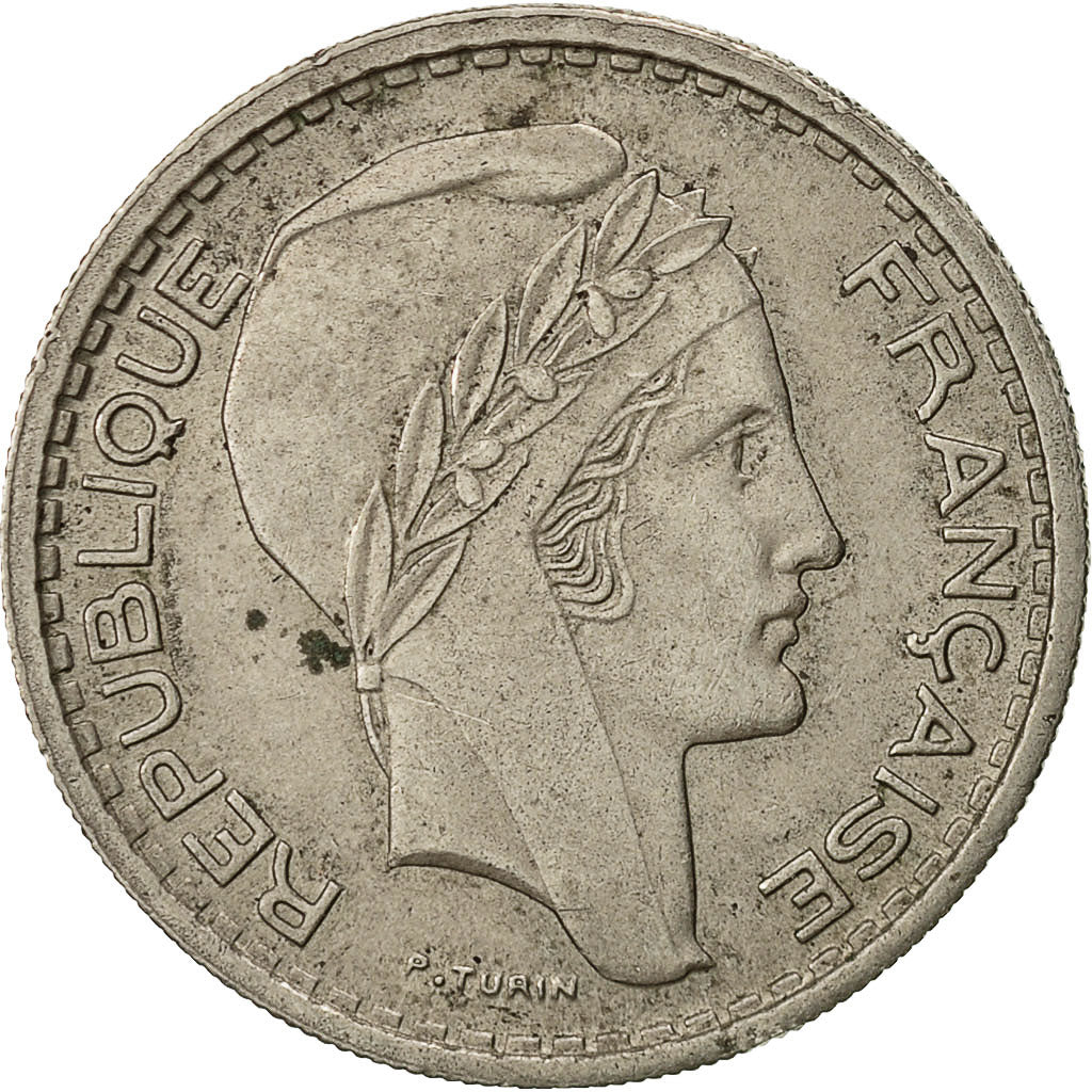 Francia, Turin, 10 Francs, 1949, Beaumont - Le Roger, BB, Rame-nichel, KM:909.2