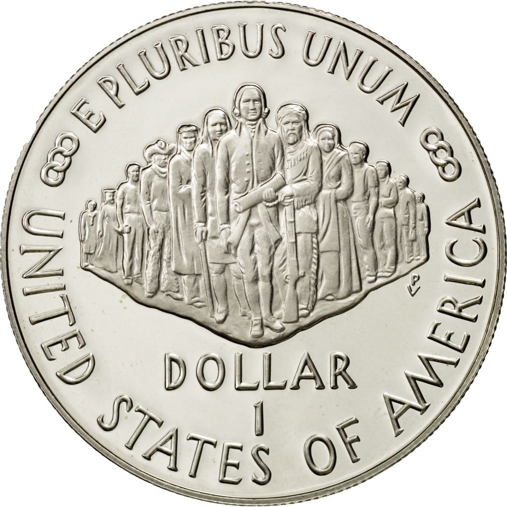 UNITED STATES, Dollar, 1987, U.S. Mint, KM #220, MS(65-70), Silver, 38.1, 26.92