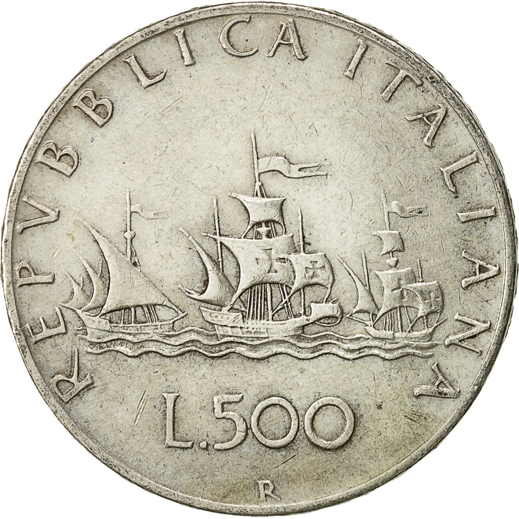 Italia, 500 Lire, 1960, Rome, BB, Argento, KM:98