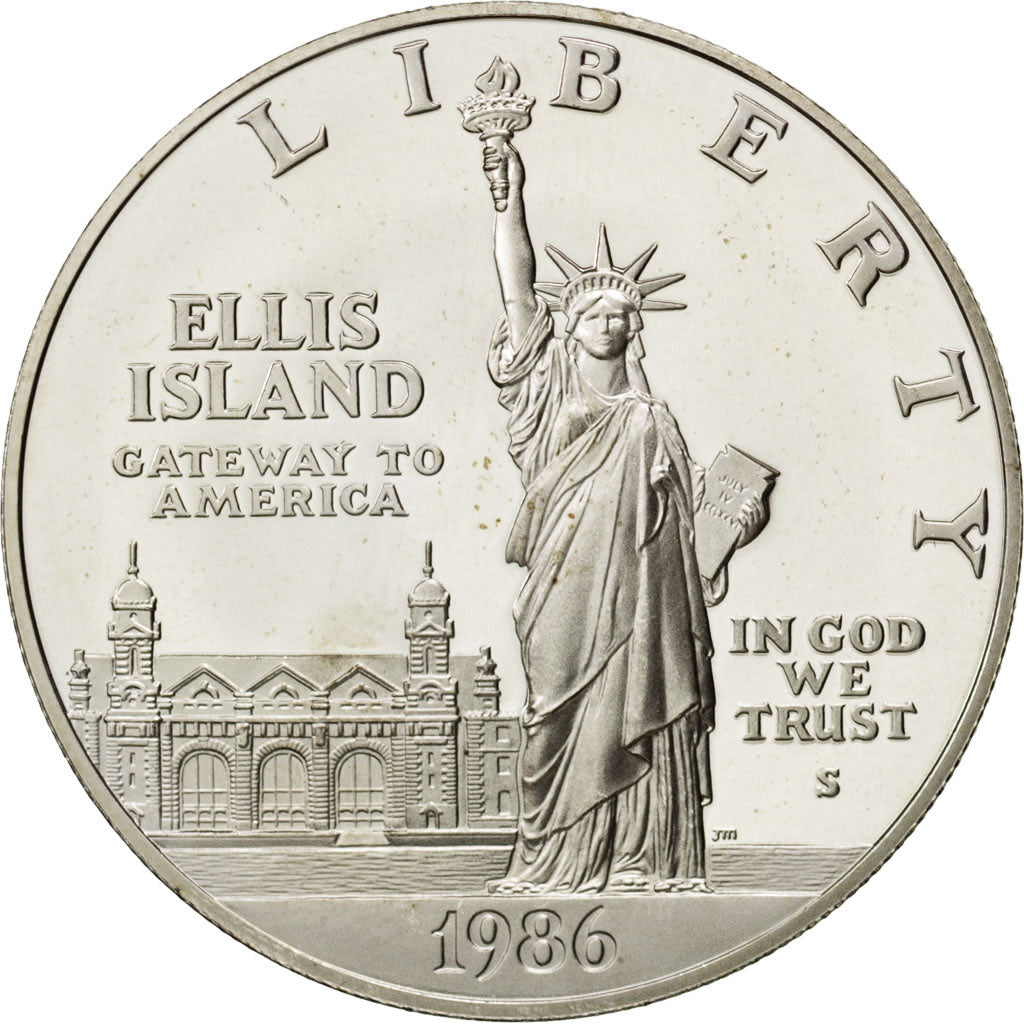 UNITED STATES, Dollar, 1986, U.S. Mint, KM #214, MS(65-70), Silver, 38.1, 26.60