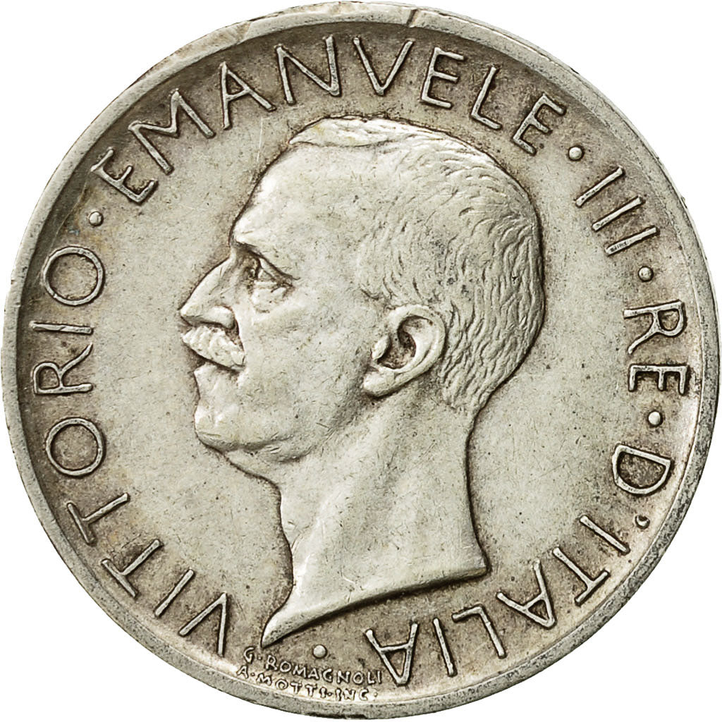 Italia, Vittorio Emanuele III, 5 Lire, 1929, Rome, BB, Argento, KM:67.1
