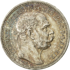 Hungría, Franz Joseph I, Korona, 1912, MBC+, Plata, KM:492