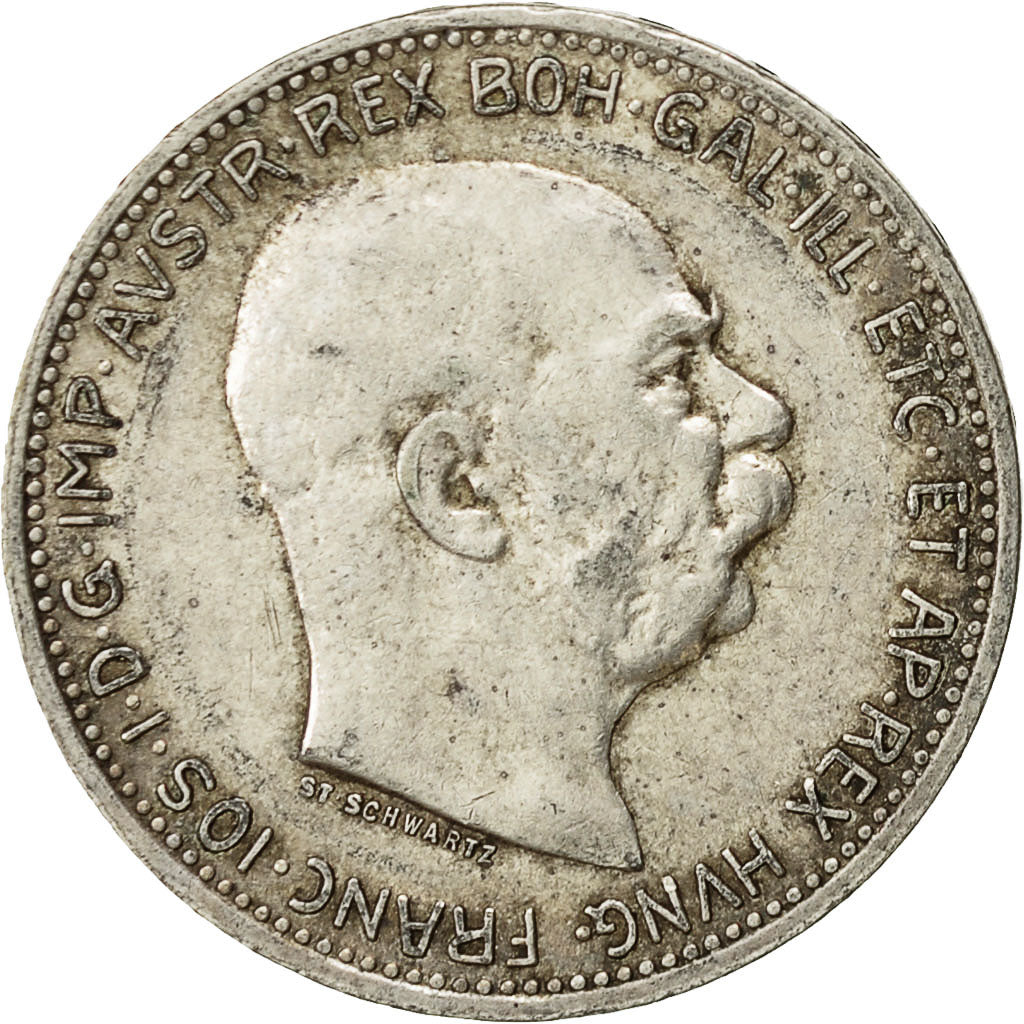 Austria, Franz Joseph I, Corona, 1914, BB, Argento, KM:2820
