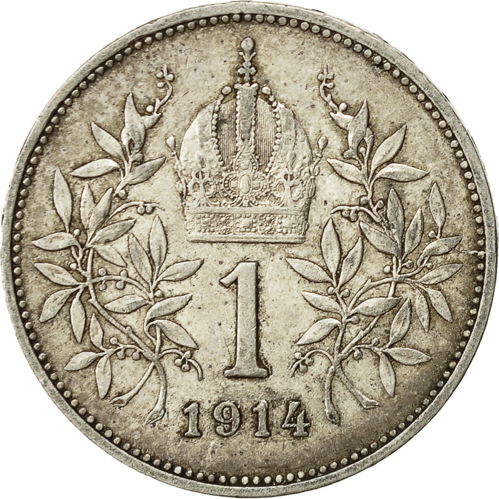Austria, Franz Joseph I, Corona, 1914, BB, Argento, KM:2820