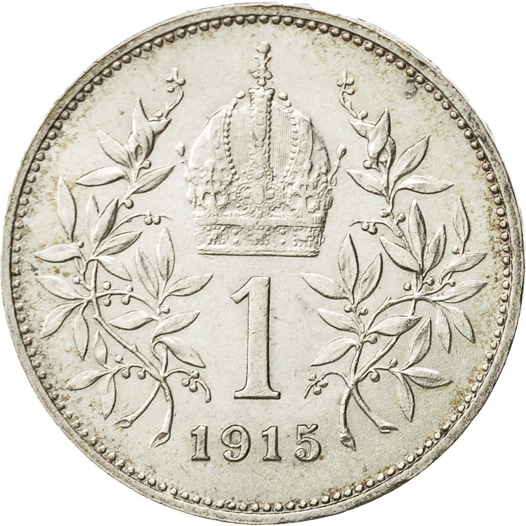 Austria, Franz Joseph I, Corona, 1915, AU(50-53), Silver, KM:2820