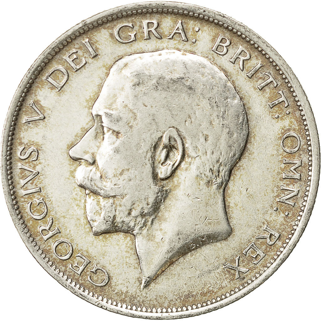 Großbritannien, George V, 1/2 Crown, 1917, SS, Silber, KM:818.1
