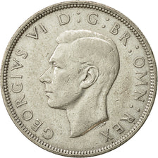 Gran Bretaña, George VI, 1/2 Crown, 1938, MBC+, Plata, KM:856
