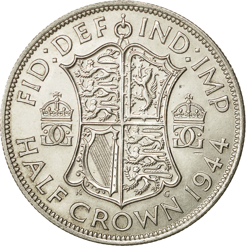 Gran Bretagna, George VI, 1/2 Crown, 1944, SPL-, Argento, KM:856