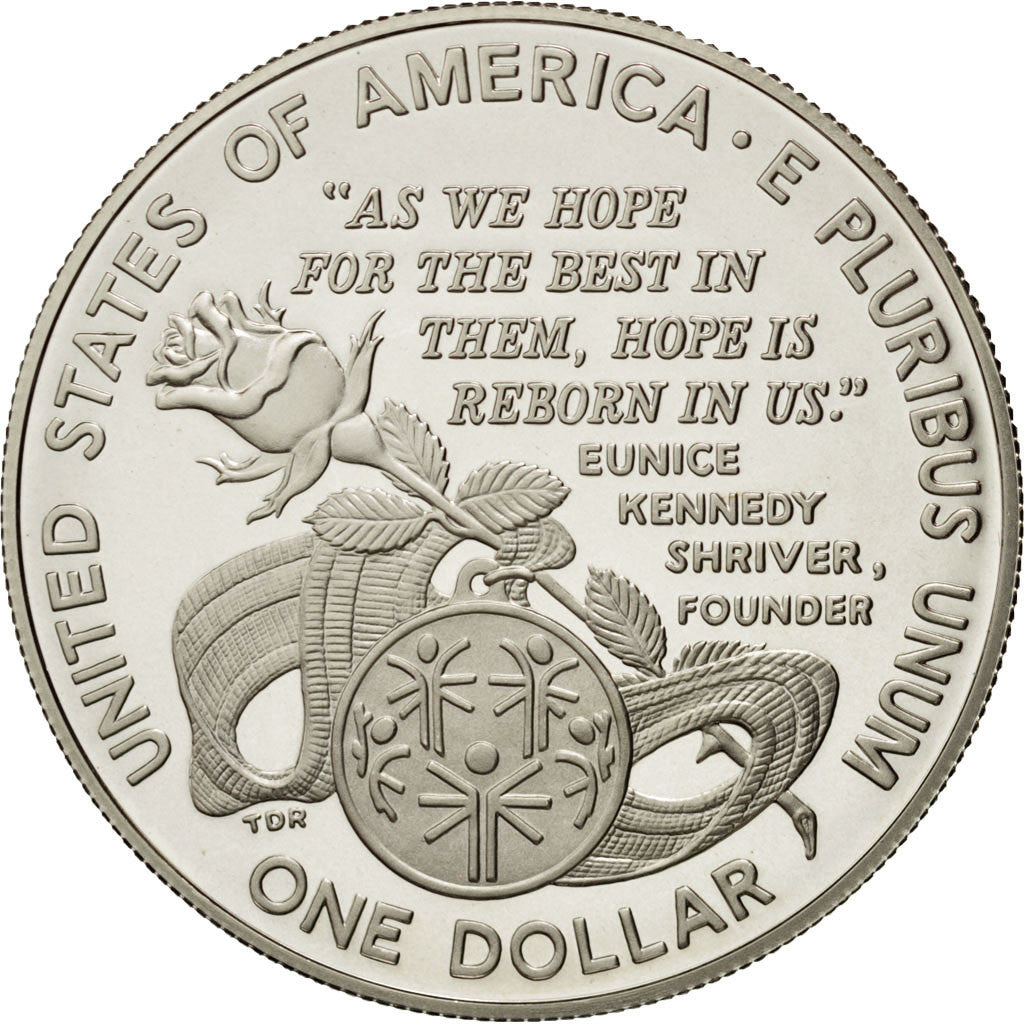 UNITED STATES, Dollar, 1995, U.S. Mint, KM #266, MS(65-70), Silver, 38.1, 26.63