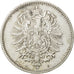 GERMANY - EMPIRE, Wilhelm I, Mark, 1974, Darmstadt, AU(50-53), Silver, KM:7