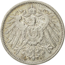 GERMANIA - IMPERO, Wilhelm II, Mark, 1902, Hambourg, BB+, Argento, KM:14