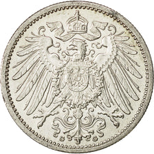 GERMANY - EMPIRE, Wilhelm II, Mark, 1905, Karlsruhe, AU(55-58), Silver, KM:14