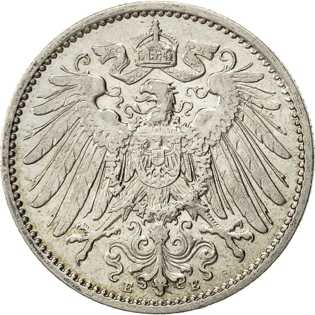 GERMANIA - IMPERO, Wilhelm II, Mark, 1906, Muldenhütten, BB+, Argento, KM:14