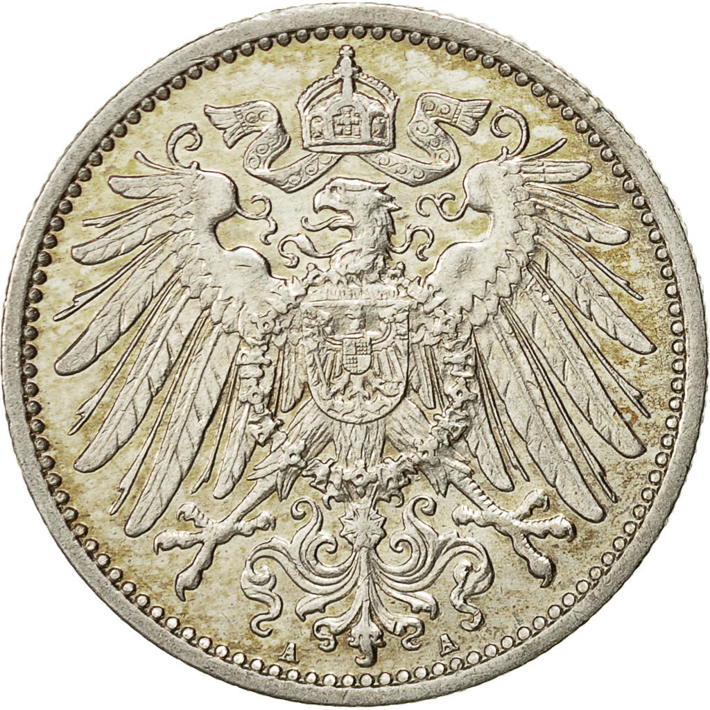 GERMANY - EMPIRE, Wilhelm II, Mark, 1910, Berlin, SS+, Silber, KM:14