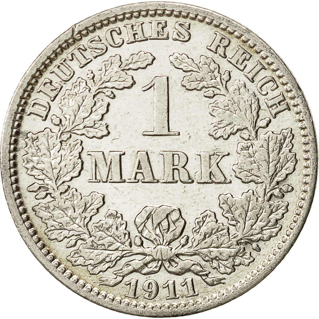GERMANY - EMPIRE, Wilhelm II, Mark, 1911, Hambourg, SS+, Silber, KM:14
