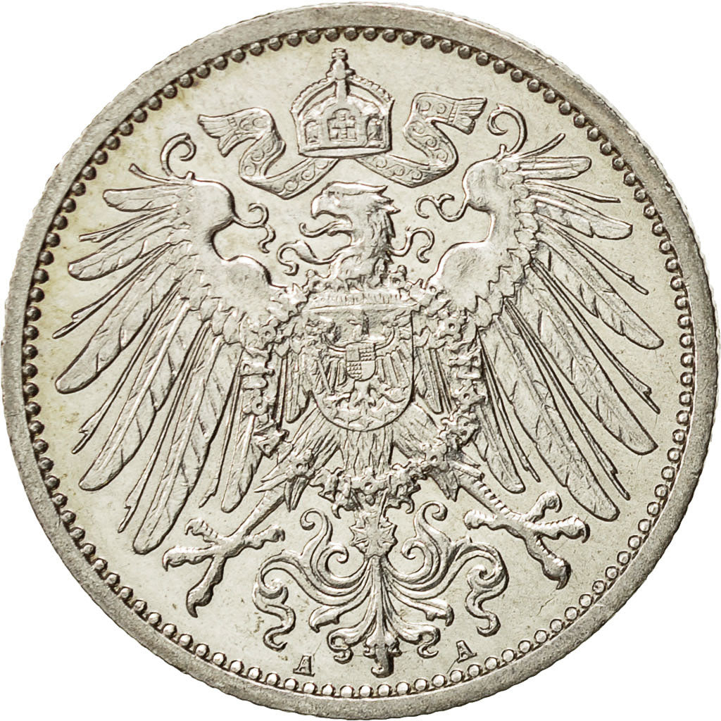 GERMANY - EMPIRE, Wilhelm II, Mark, 1912, Berlin, SS, Silber, KM:14