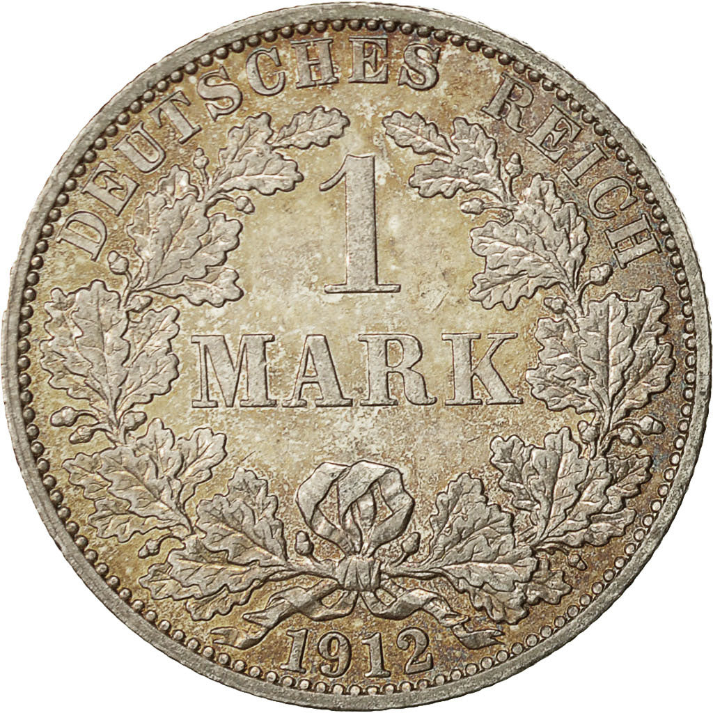 GERMANY - EMPIRE, Wilhelm II, Mark, 1912, Berlin, SS, Silber, KM:14