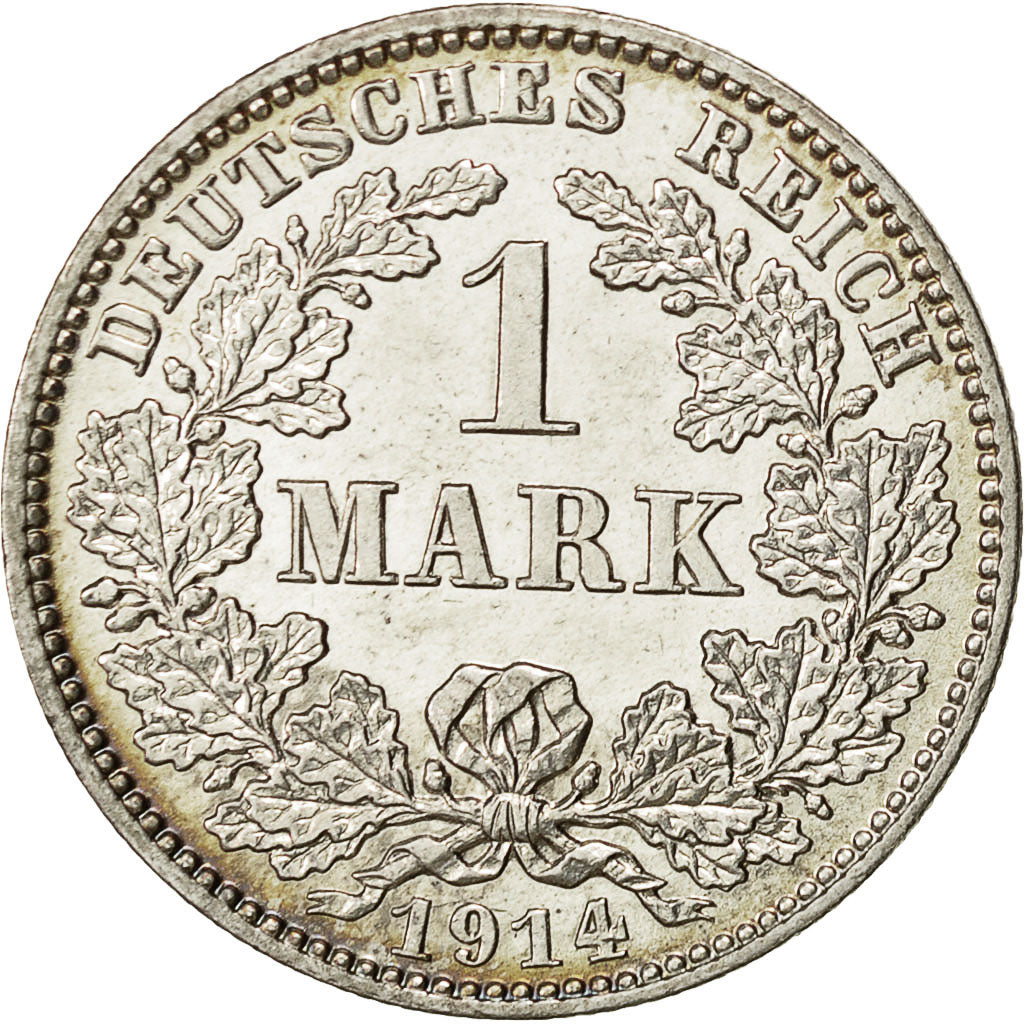 GERMANIA - IMPERO, Wilhelm II, Mark, 1914, Hambourg, SPL-, Argento, KM:14