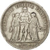 FRANCE, Hercule, 5 Francs, 1849, Paris, KM #756.1, VF(30-35), Silver, Gadoury...