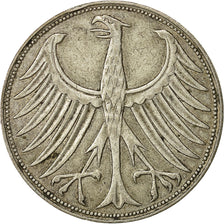 GERMANY - FEDERAL REPUBLIC, 5 Mark, 1951, Hambourg, EF(40-45), Silver, KM:112.1