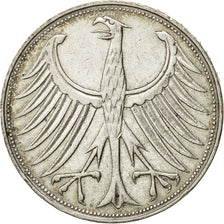 GERMANIA - REPUBBLICA FEDERALE, 5 Mark, 1960, Munich, BB, Argento, KM:112.1