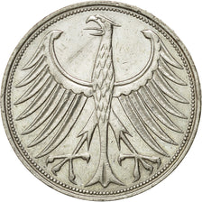 GERMANIA - REPUBBLICA FEDERALE, 5 Mark, 1964, Stuttgart, BB, Argento, KM:112.1
