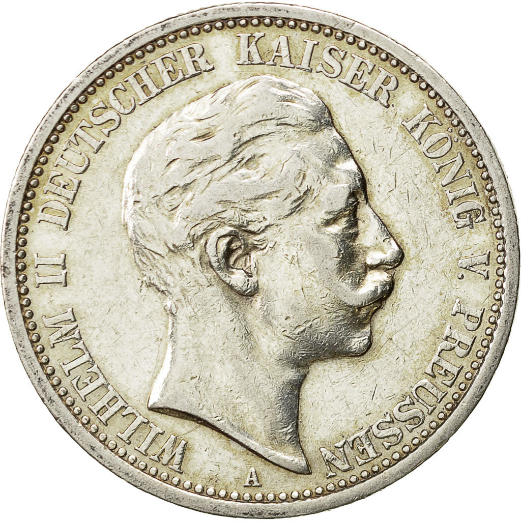 Stati tedeschi, PRUSSIA, Wilhelm II, 2 Mark, 1906, Berlin, BB, Argento, KM:522