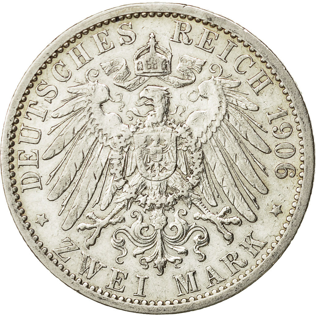 Stati tedeschi, PRUSSIA, Wilhelm II, 2 Mark, 1906, Berlin, BB, Argento, KM:522